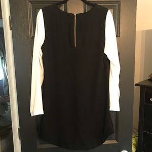 Black dress white sleeves